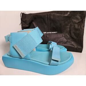 United Nude Womens Wa Run Lo Sandals Aquarius Blue Turquoise Size US 7.5 EU 38